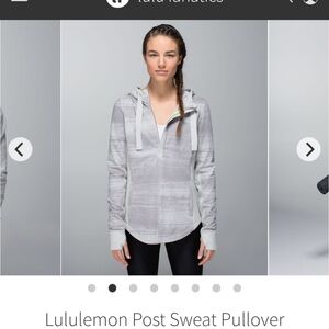 Lululemon Women's Grey Post Sweat Hooded Pullover Jacket Size 8